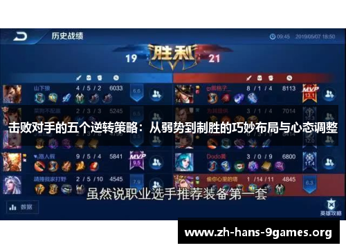 击败对手的五个逆转策略:从弱势到制胜的巧妙布局与心态调整 击败对手的五个逆转策略:从弱势到制胜的巧妙布局与心态调整