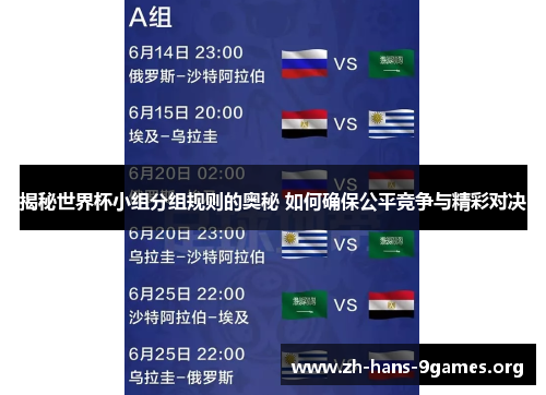 揭秘世界杯小组分组规则的奥秘 如何确保公平竞争与精彩对决 揭秘世界杯小组分组规则的奥秘 如何确保公平竞争与精彩对决